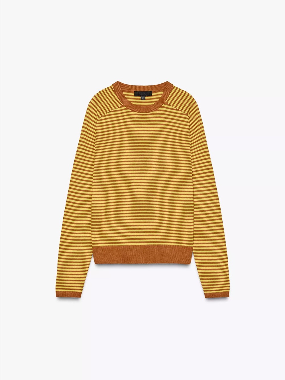 Zara Mustard and Yellow Striped Knit Sweater